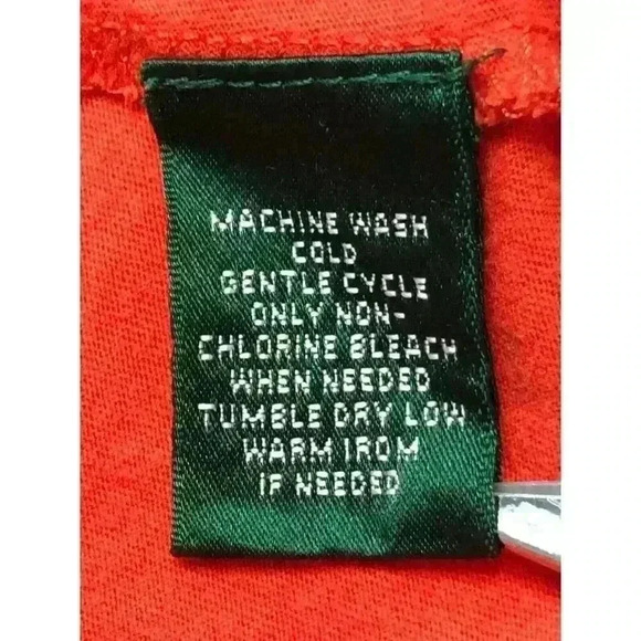 Lauren Ralph Lauren top M tuxedo bib front 3/4 sleeve orange - Picture 6 of 7